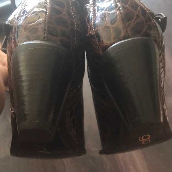 Dingo Patent Leather Crocodile Ankle Boots 6.5M - Picture 7 of 7